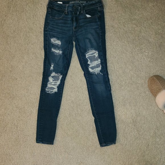 AE Dark Wash Jeggings Size 6 - Picture 2 of 4